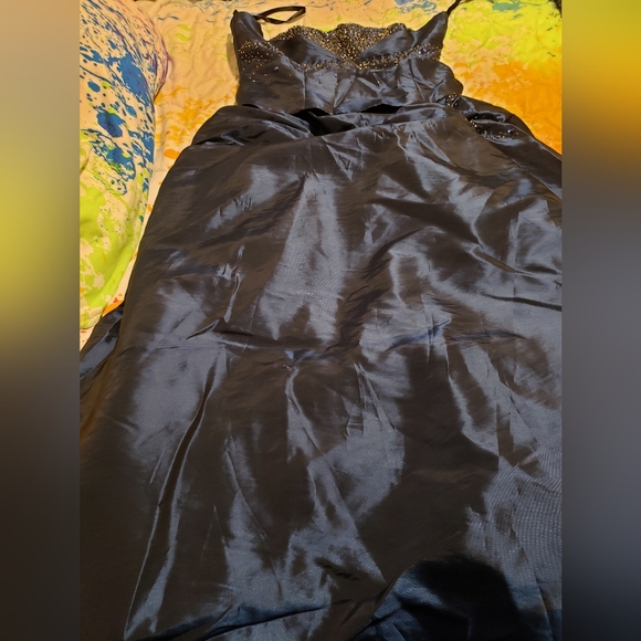 Windsor Blue / Rhinestone Gown. Size 13. Liner ripped. Dry clean only. Worn once - Picture 1 of 2